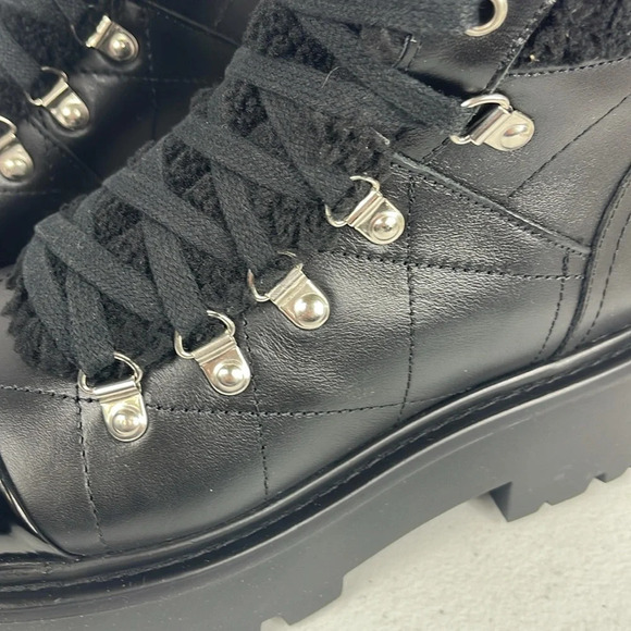 Steve Madden Women's Reyen Combat Boots Black Leather Sz 8.5 NWOB - Picture 9 of 10